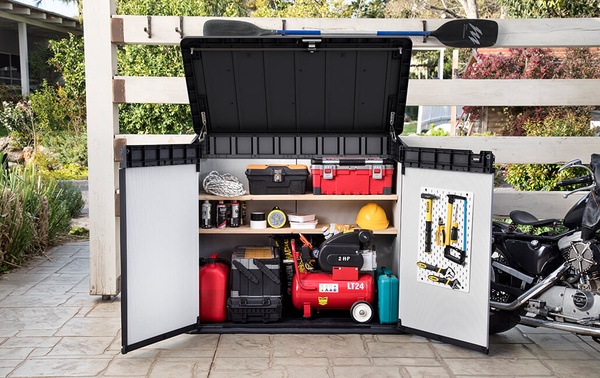 Cobertizo Premier XL 141x82x123 cm Gris